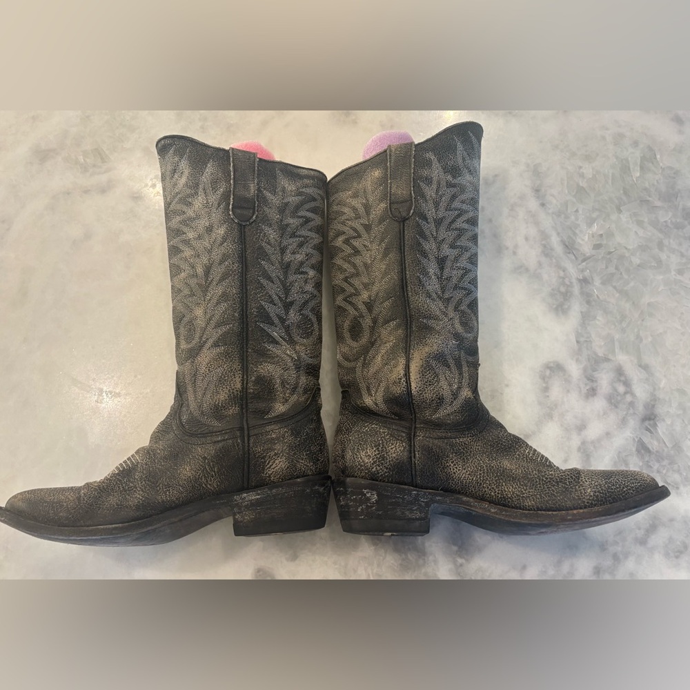 Old Gringo Distressed Black Western Zip Boots Size 7 - Picture 8 of 12